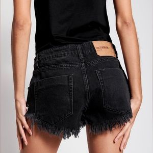 One teaspoon worn black bonitas low waist denim shorts